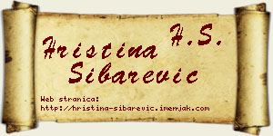 Hristina Šibarević vizit kartica